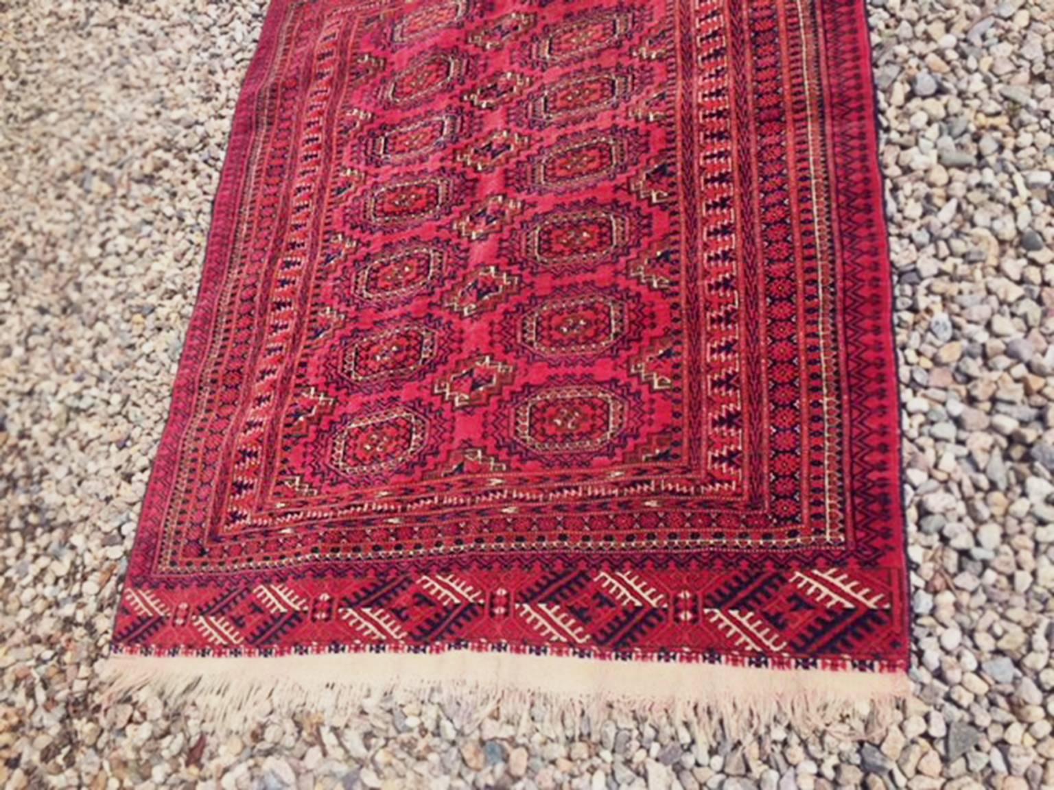 Vegetable Dyed Mid-20th Century Bokhara Rug
