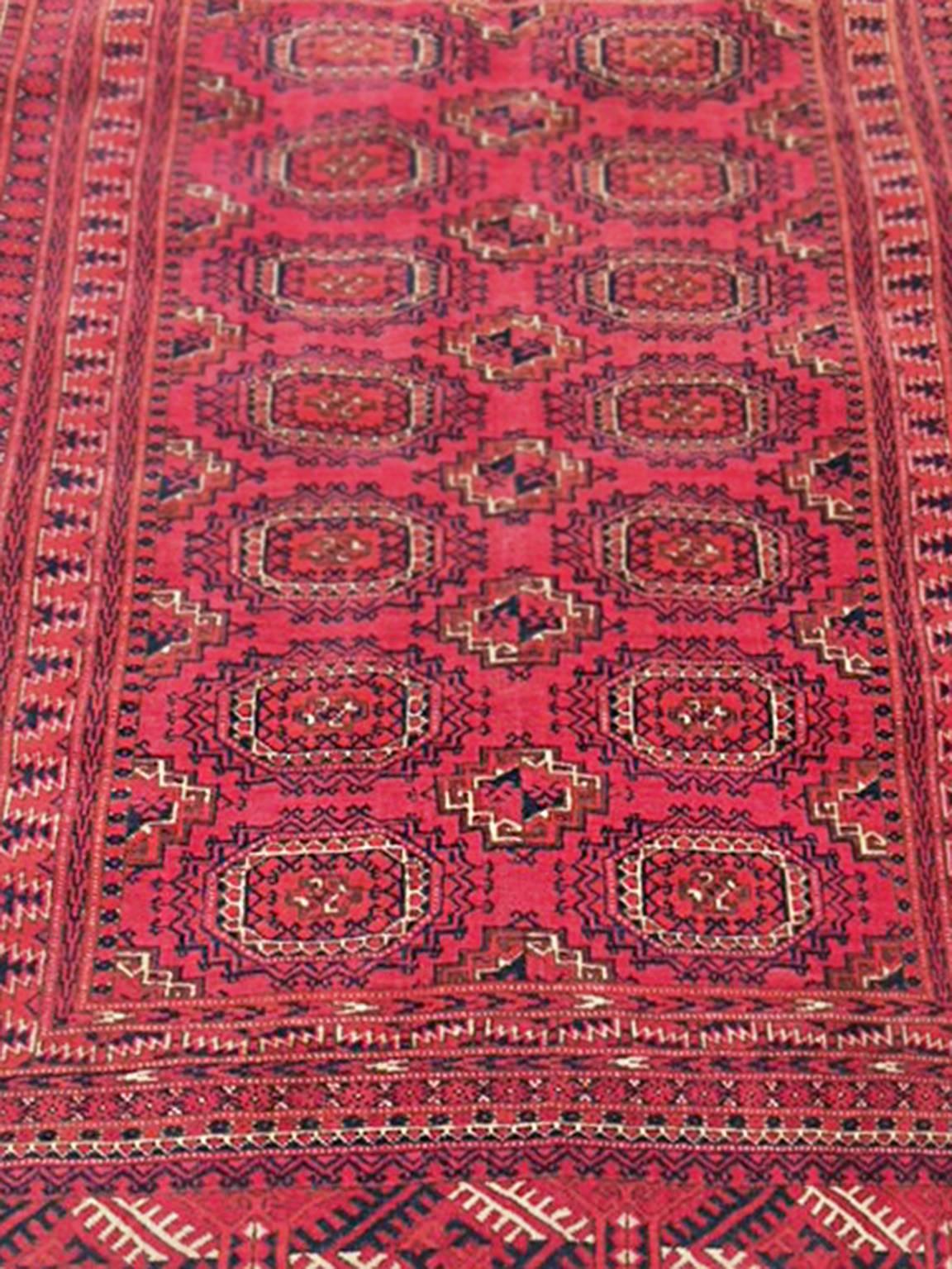 Wool Mid-20th Century Bokhara Rug