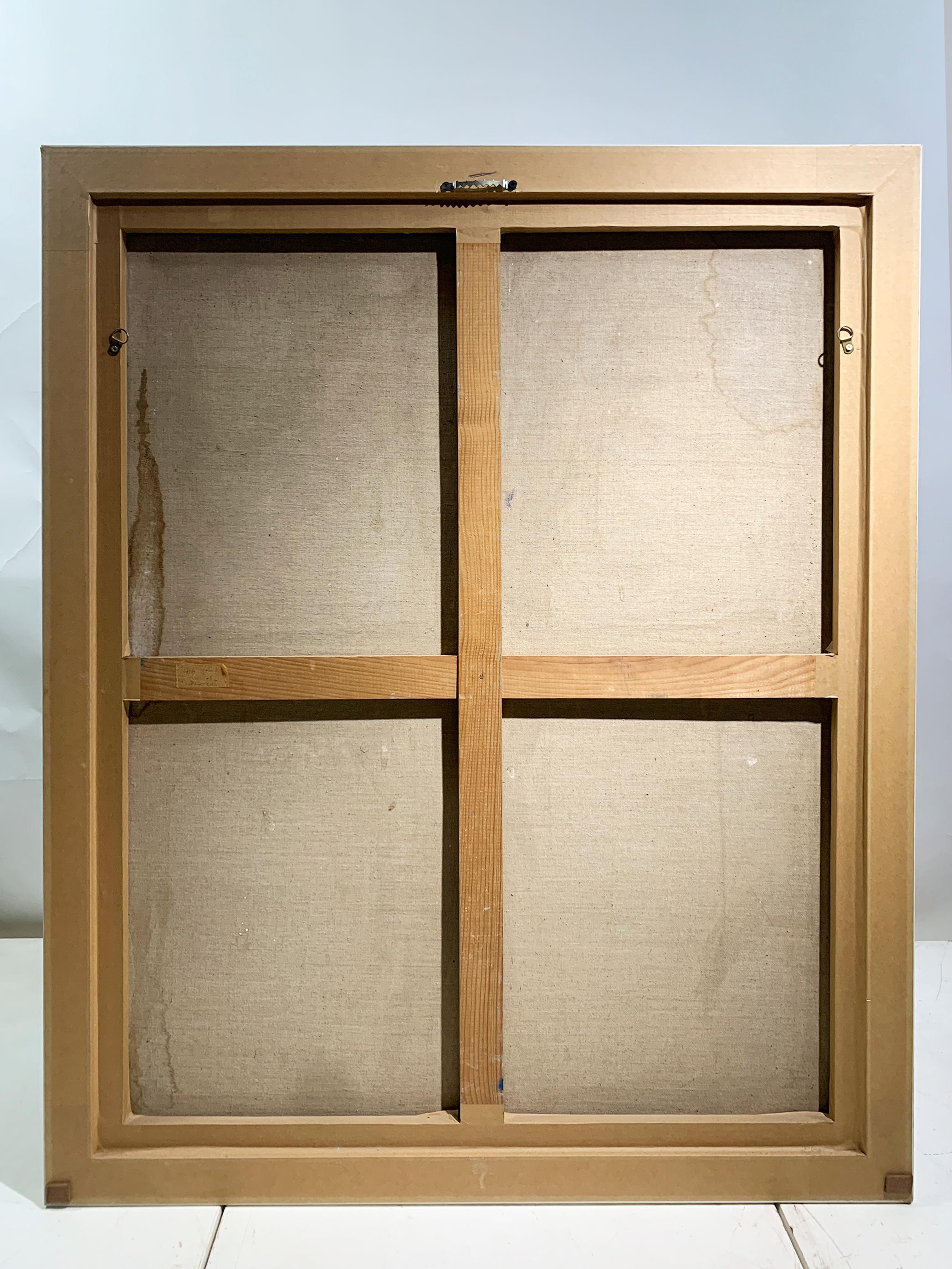 Portrait expressionniste audacieux d'une femme assise, signé 