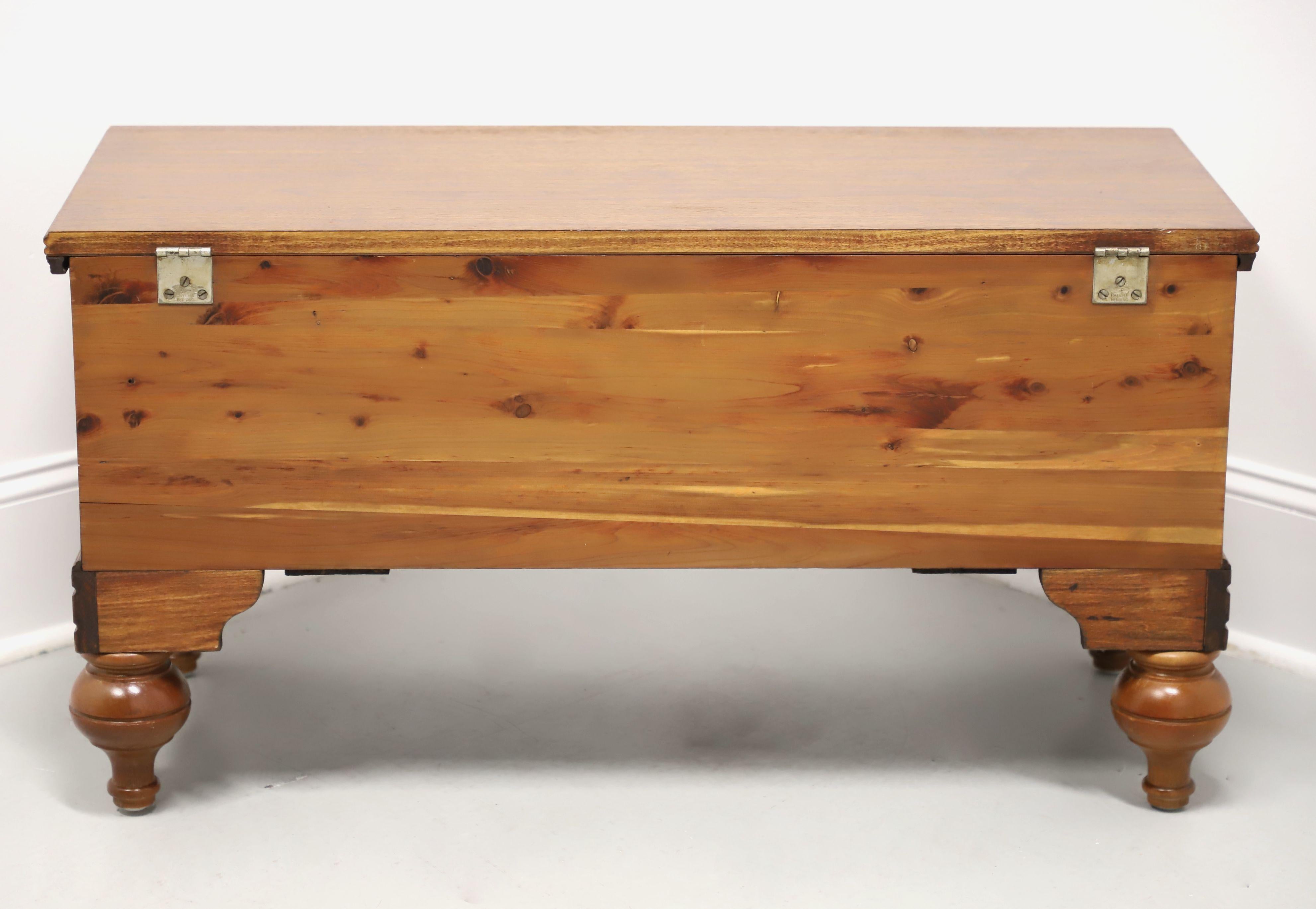 Veneer Mid 20th Century Bookmatched Walnut Art Deco Cedar Blanket Chest For Sale