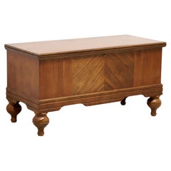 Mid 20th Century Bookmatched Walnut Art Deco Cedar Blanket Chest