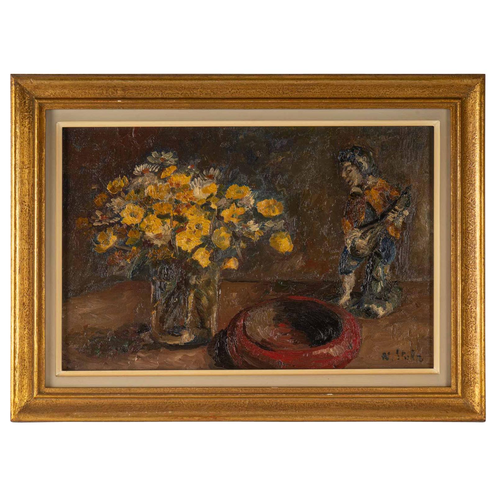 Bouquet de fleurs du milieu du XXe siècle