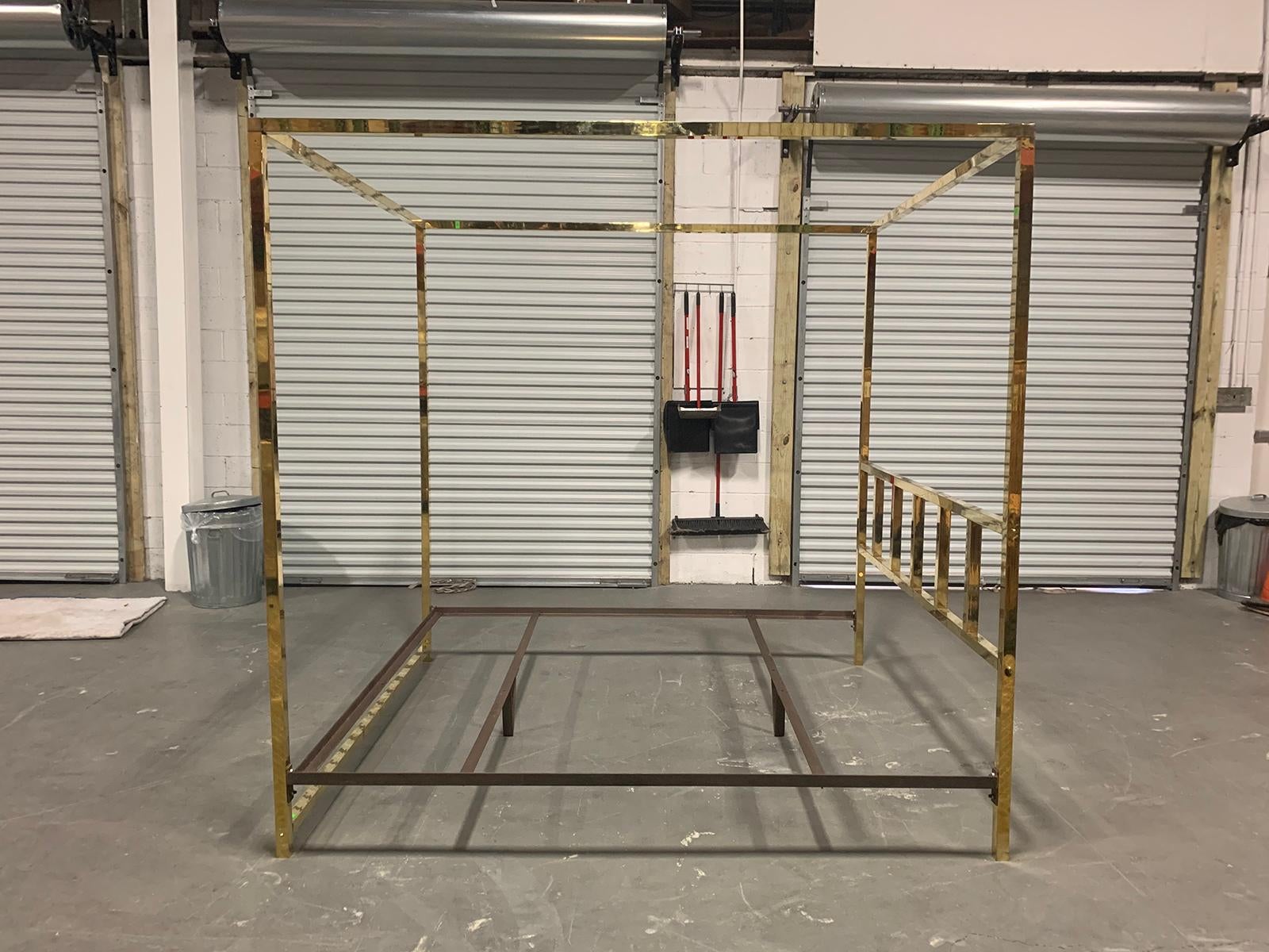 Mid-20th Century Brass Bed in the Style of Maison Jansen 1