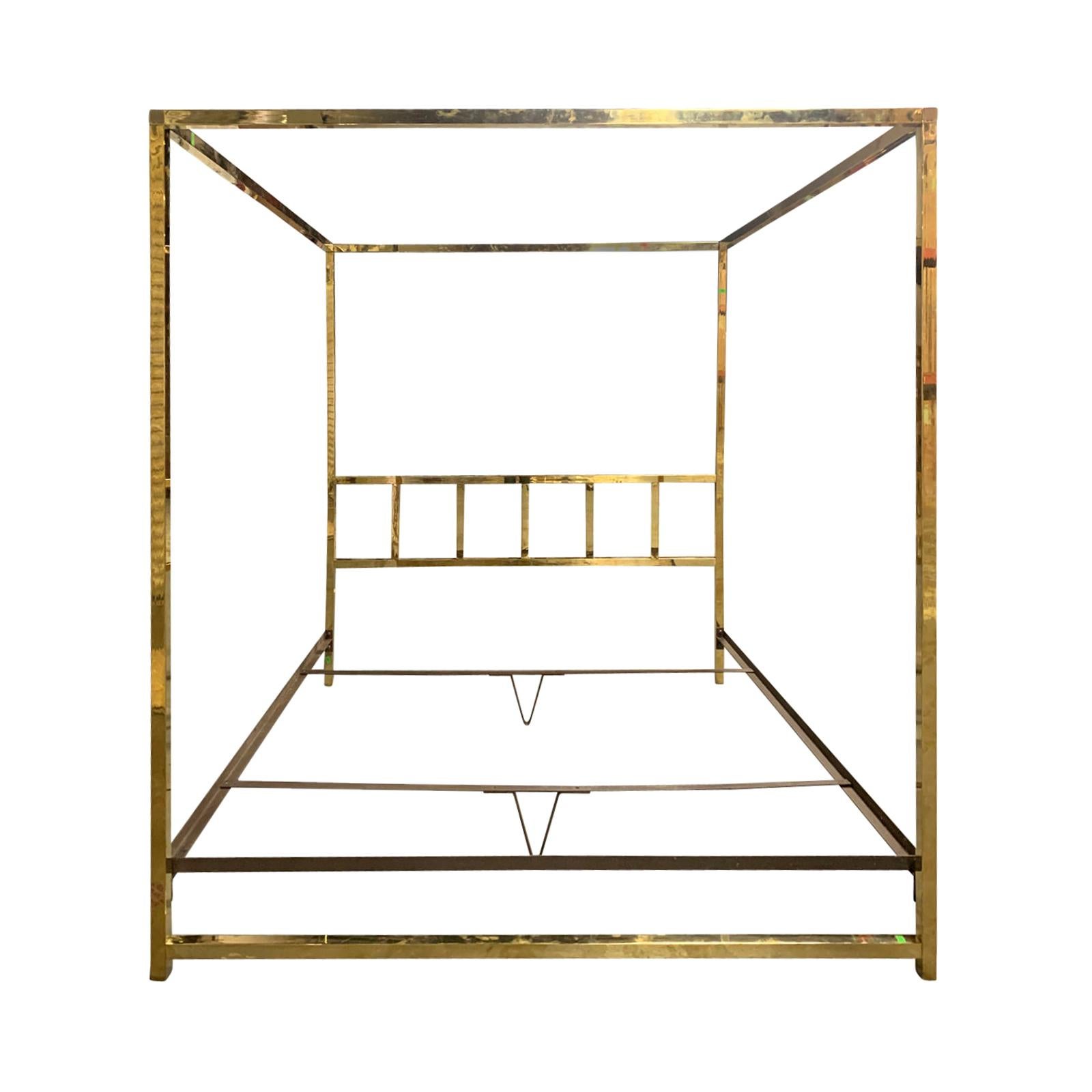 Mid-20th Century Brass Bed in the Style of Maison Jansen