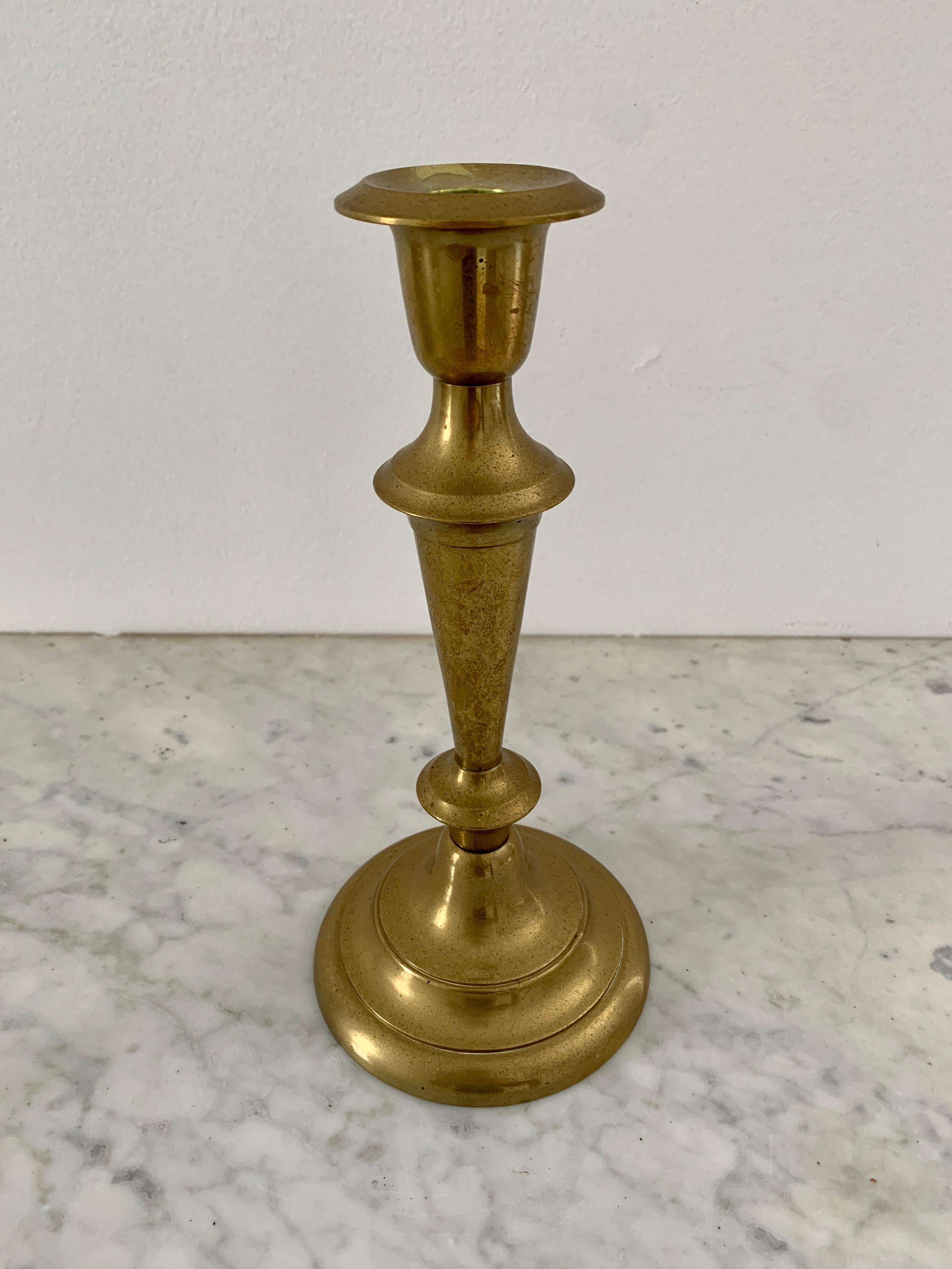 Mid-Century Modern Mid-20th Century Brass Candle Holders, Set of 4