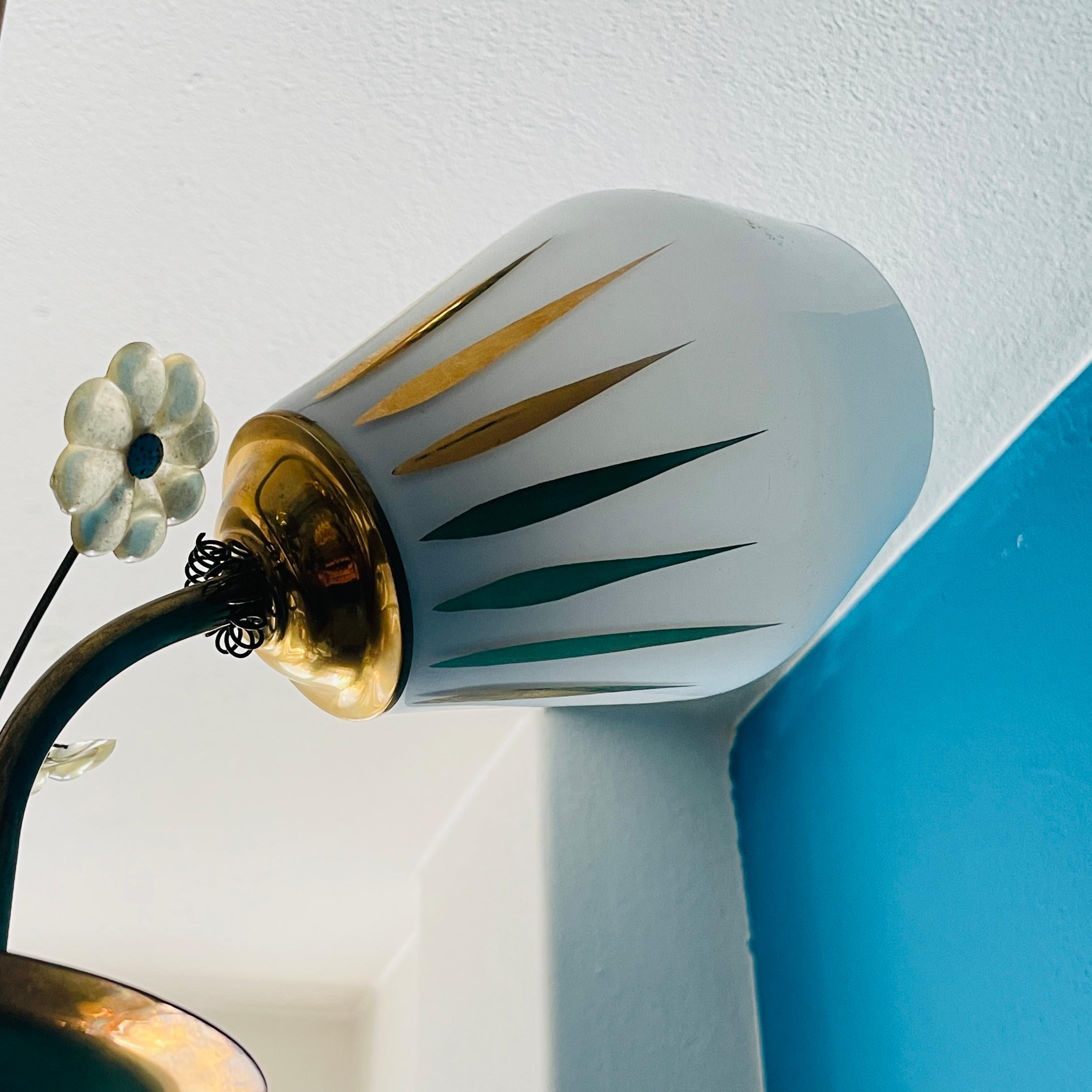 Mid-20th Century Brass Chandelier, Paavo Tynell Style, Made in Finland For Sale 5