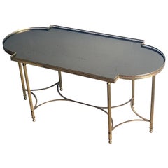 Mid-20th Century Brass Coffee Table in the Manor of Bagues