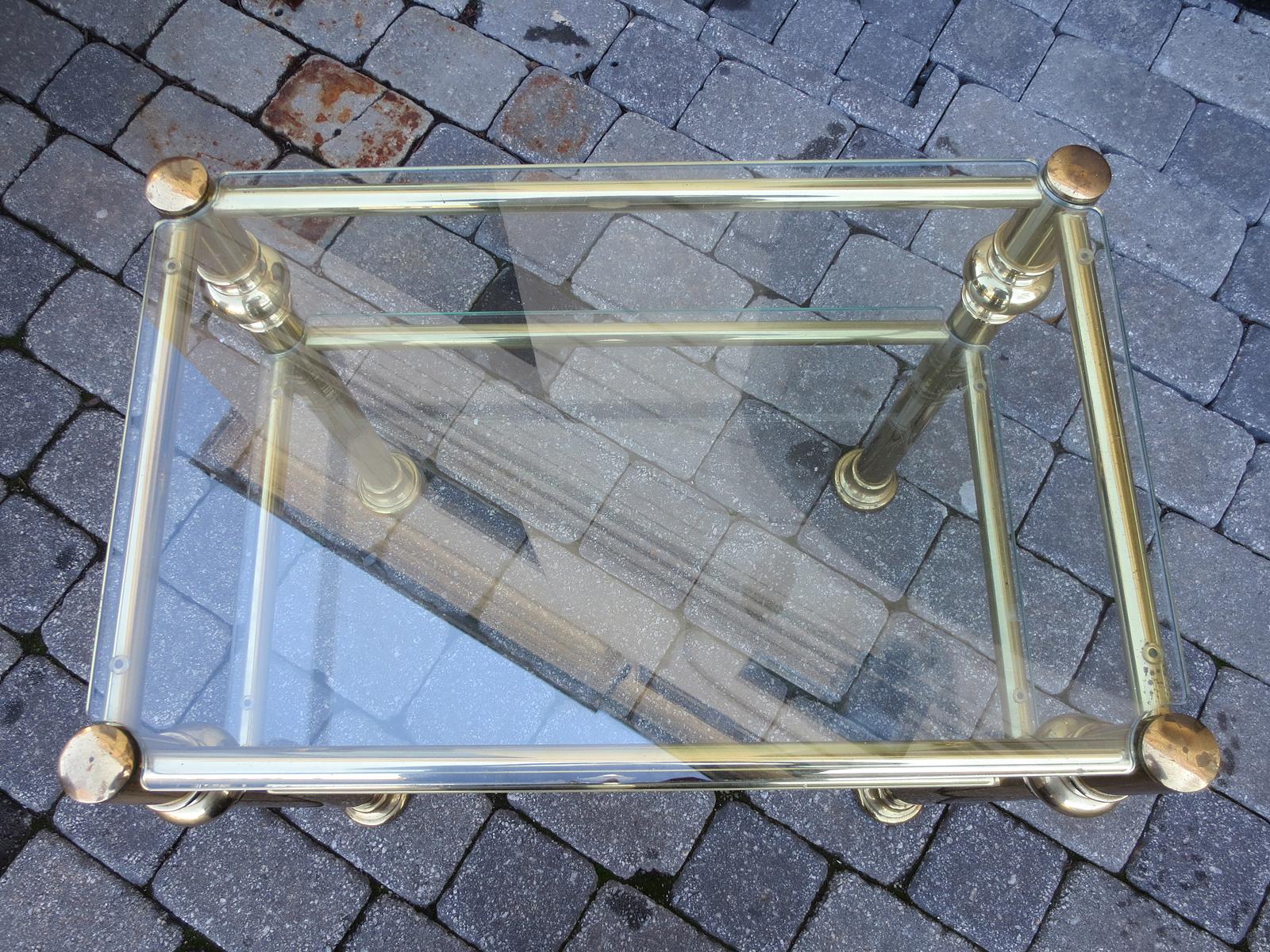 Mid-20th Century Brass and Glass Table by Donghia In Good Condition In Atlanta, GA