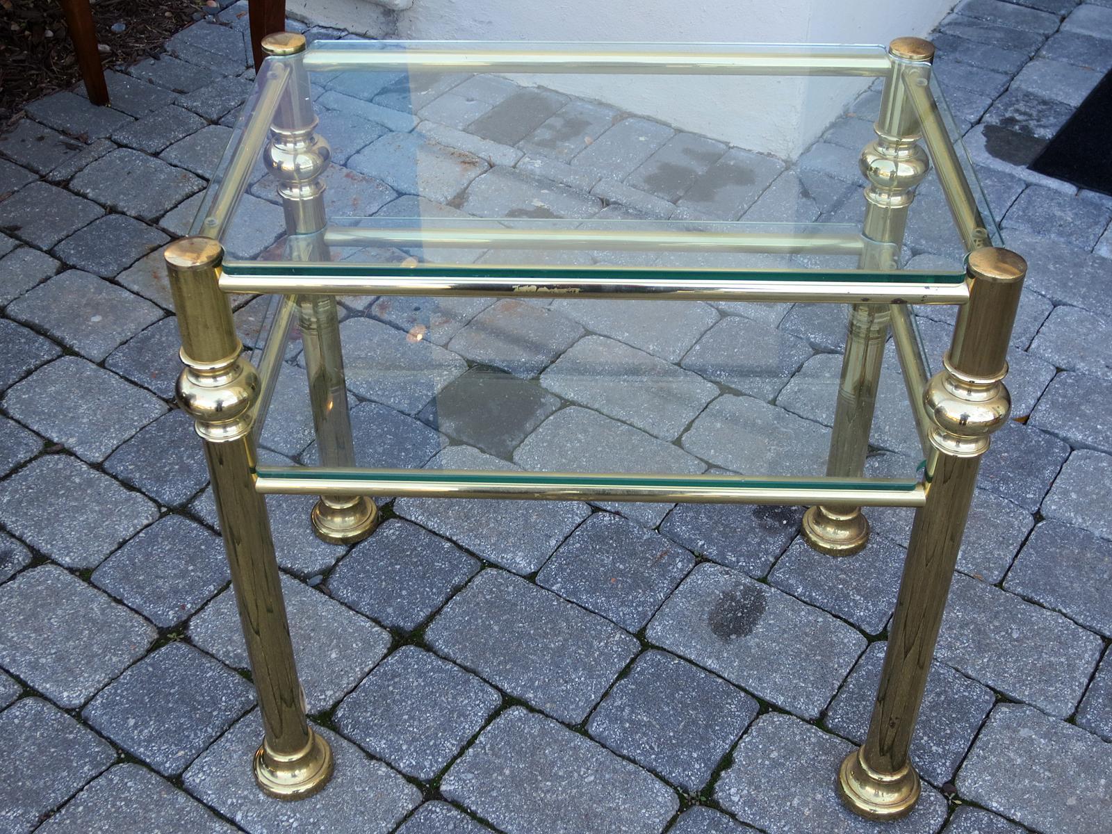 Mid-20th Century Brass and Glass Table by Donghia 1