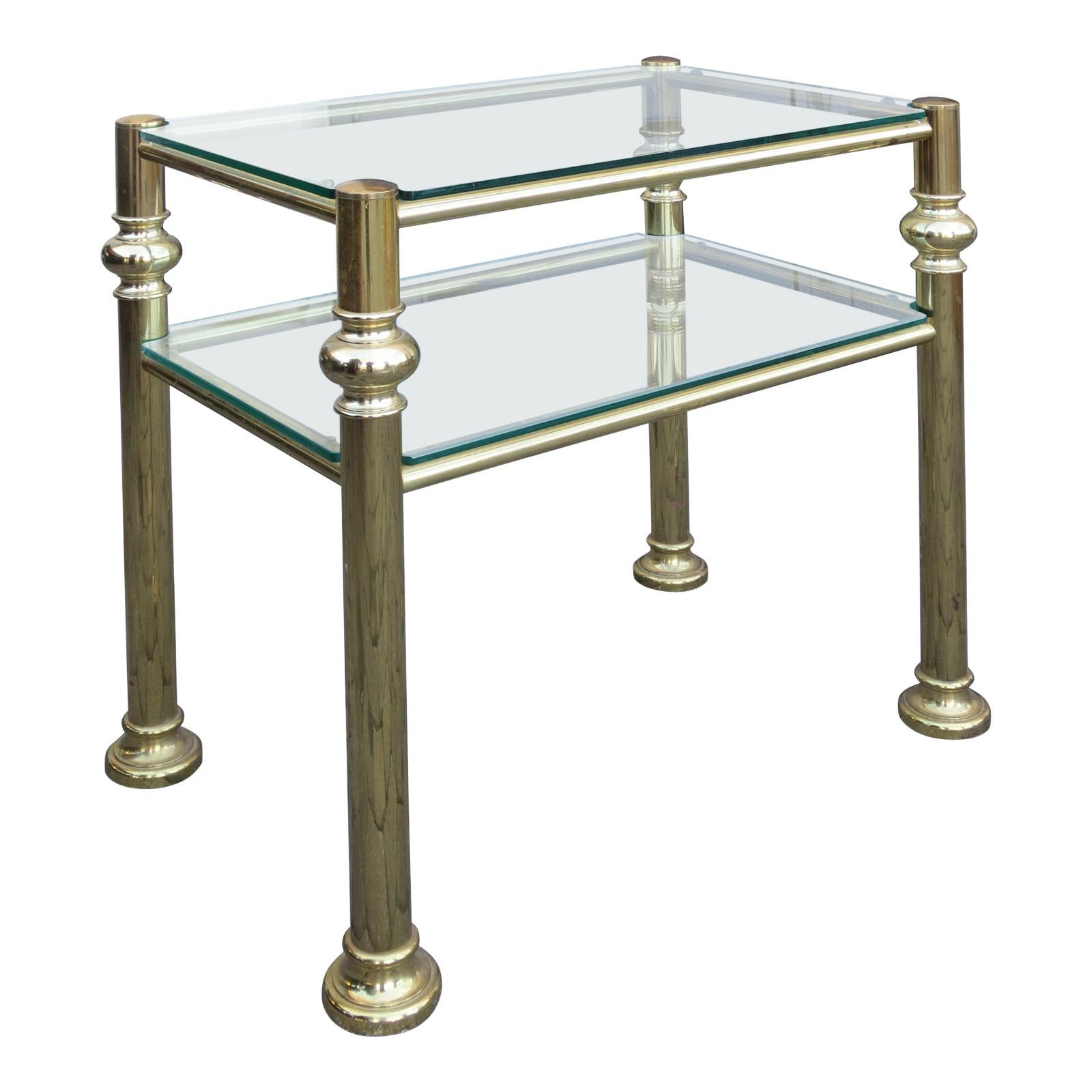 Mid-20th Century Brass and Glass Table by Donghia