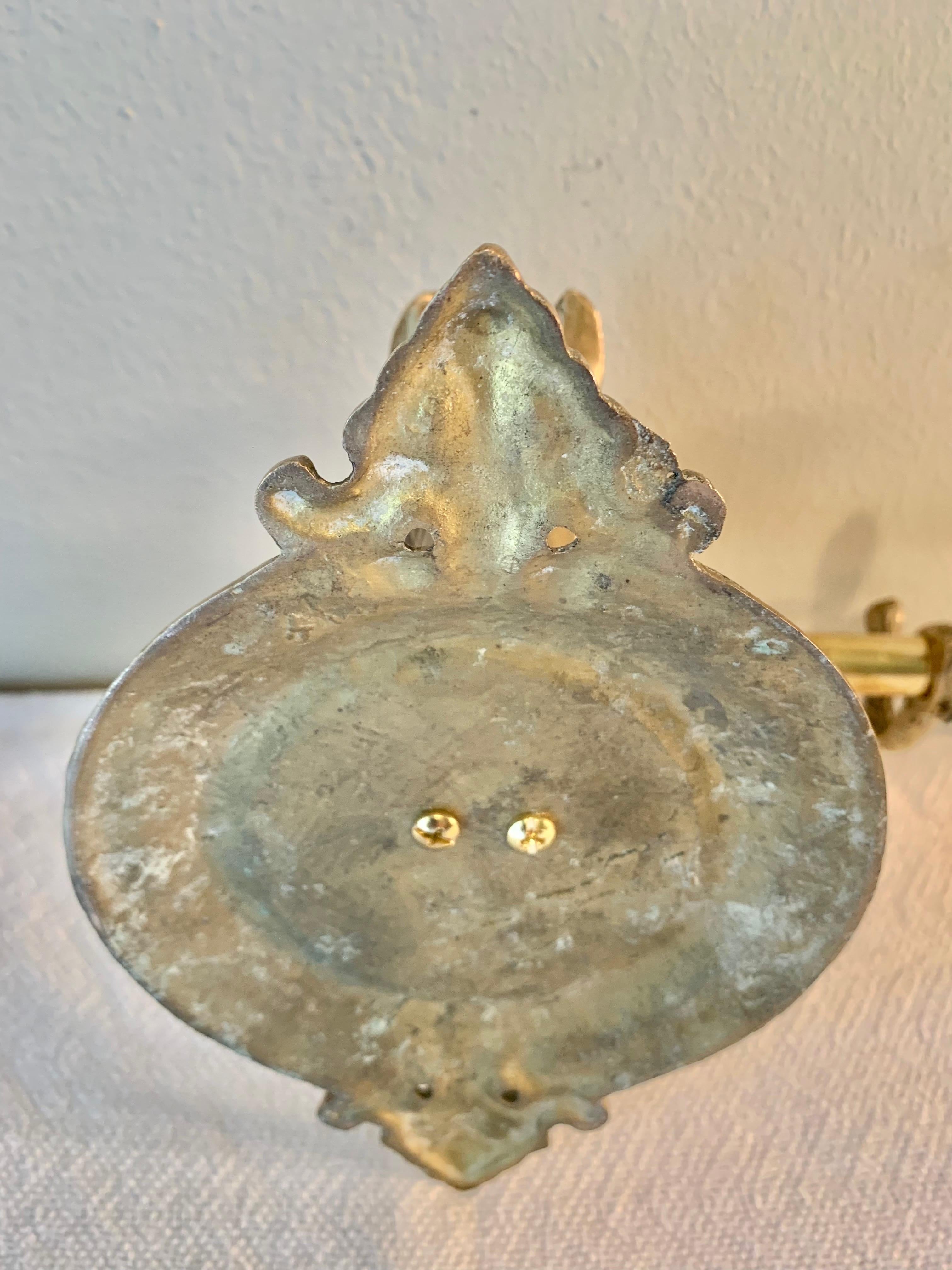 Mid 20th Century Brass Horse Head Equestrian Five Hook Coat Rack 5