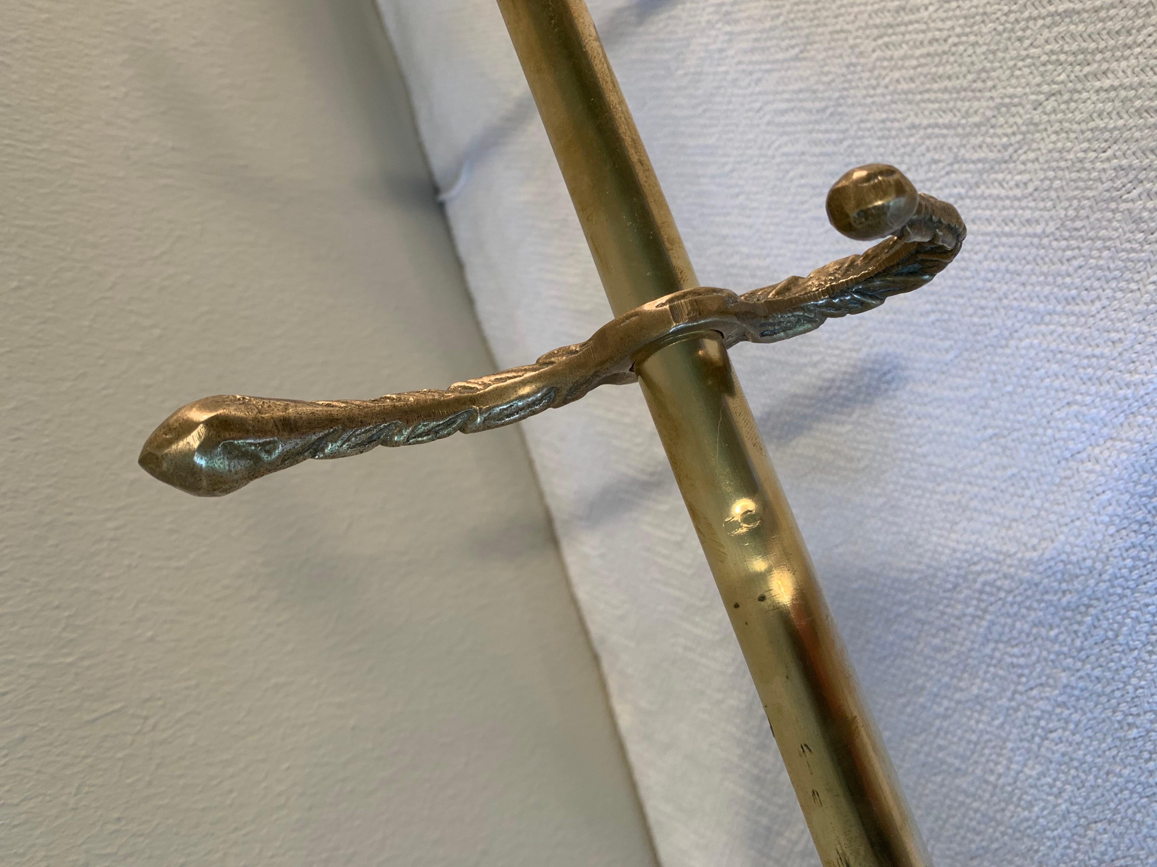 Mid 20th Century Brass Horse Head Equestrian Five Hook Coat Rack 6
