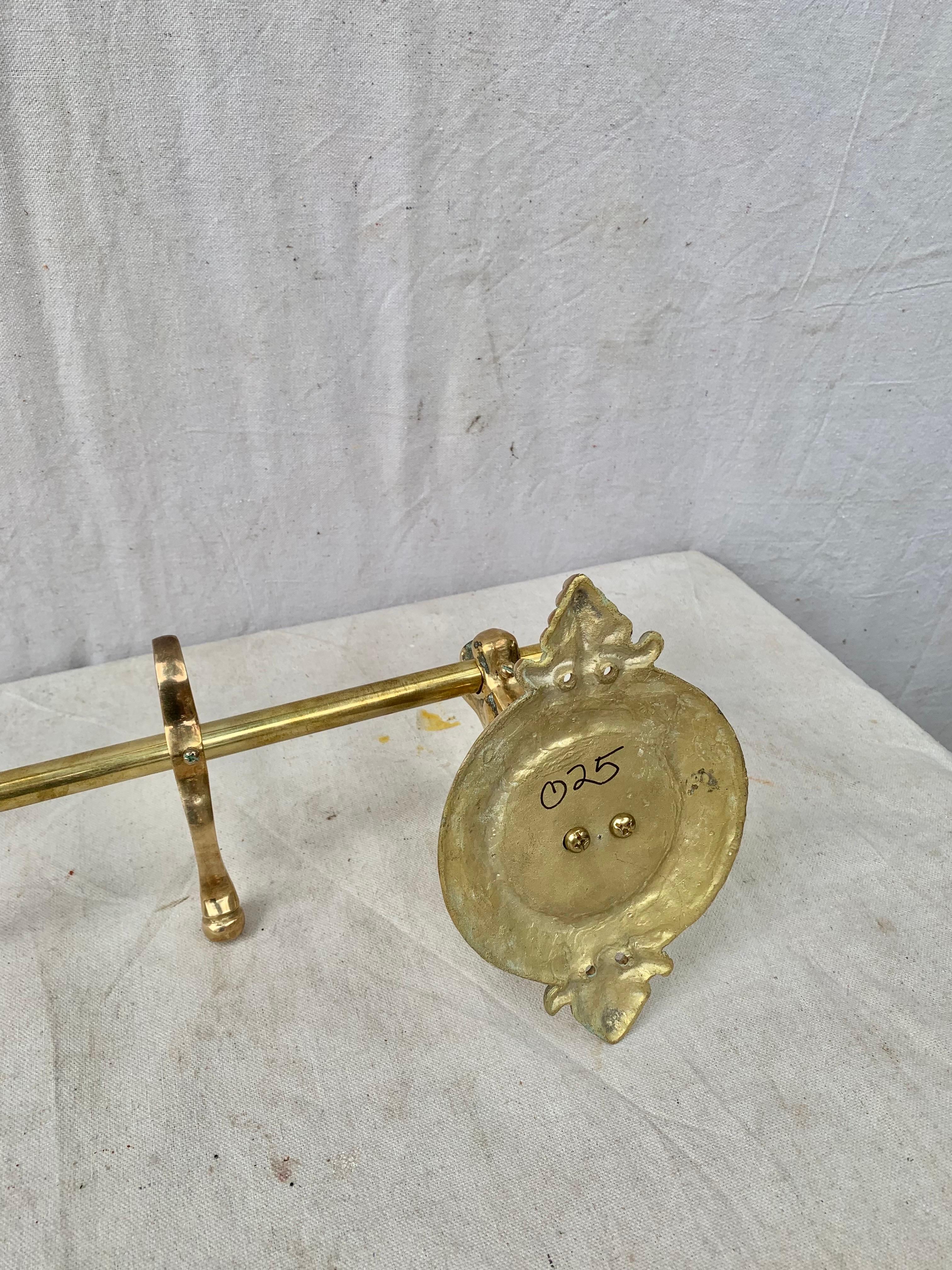 Mid 20th Century Brass Horse Head Equestrian Five Hook Coat Rack 9