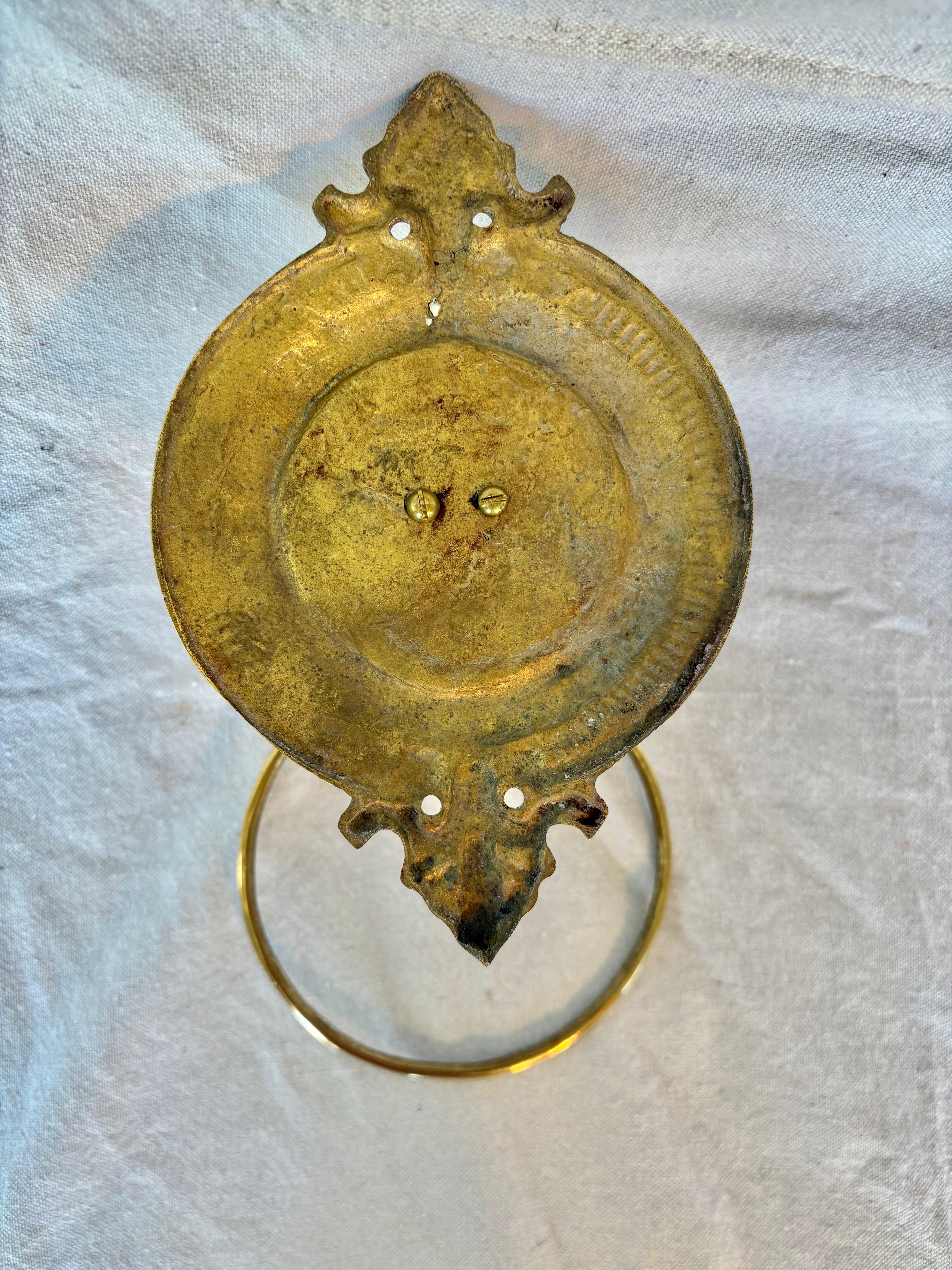 Mid 20th Century Brass Horse Head Equestrian Towel Holder Ring For Sale 7