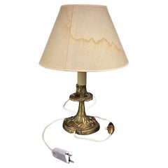 Mid-20th Century Brass Lamp Base with Shade - 2Y313