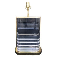 Mid-20th Century Brass / Lucite Karl Springer Style Lamp, Exceptional