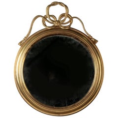 Mid-20th Century Brass Mirror Louis XVI Style Braided Rope