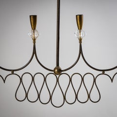 Mid-20th Century Brass Pendant Lamp, Italy