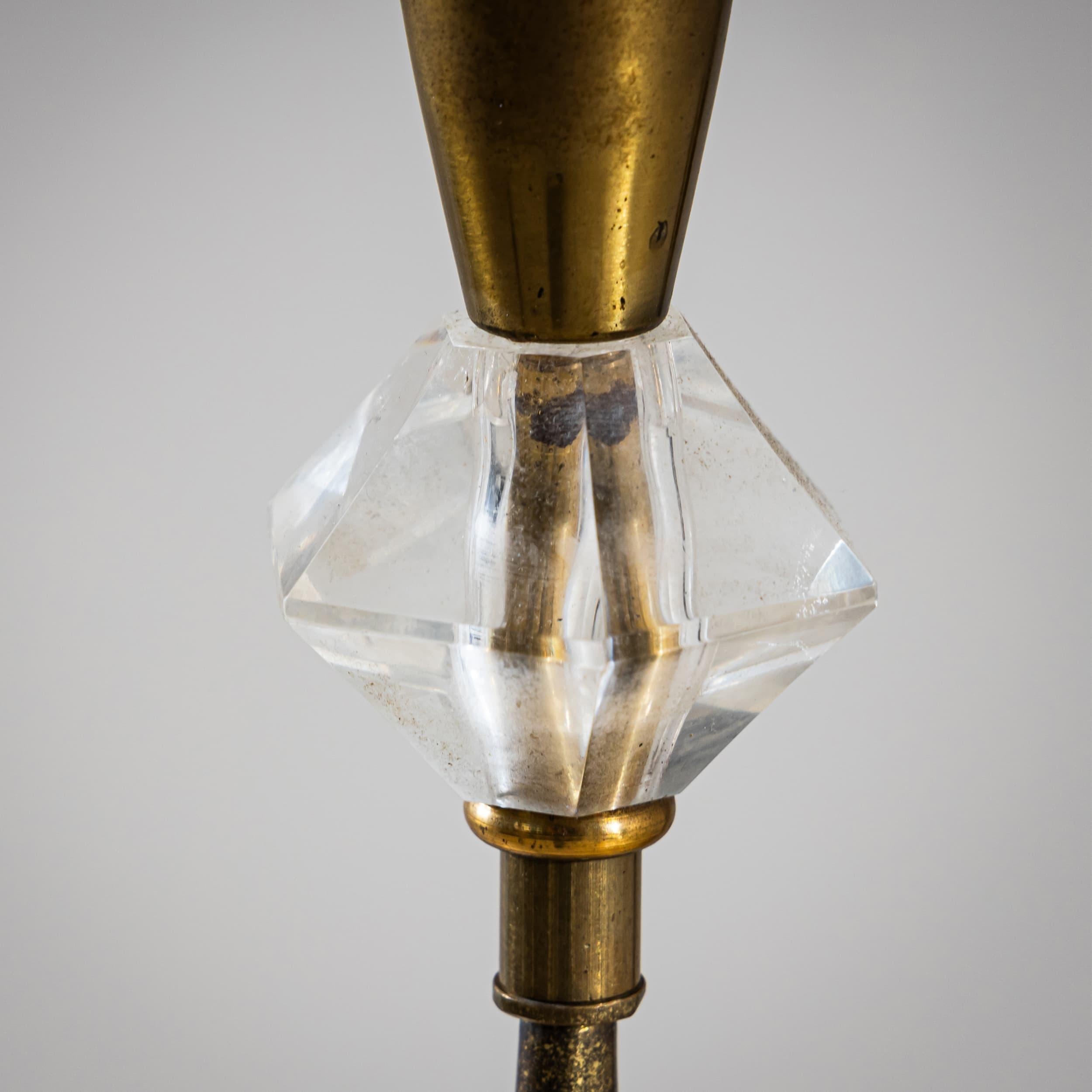 Mid-20th Century Brass Pendant Lamp, Italy For Sale 1