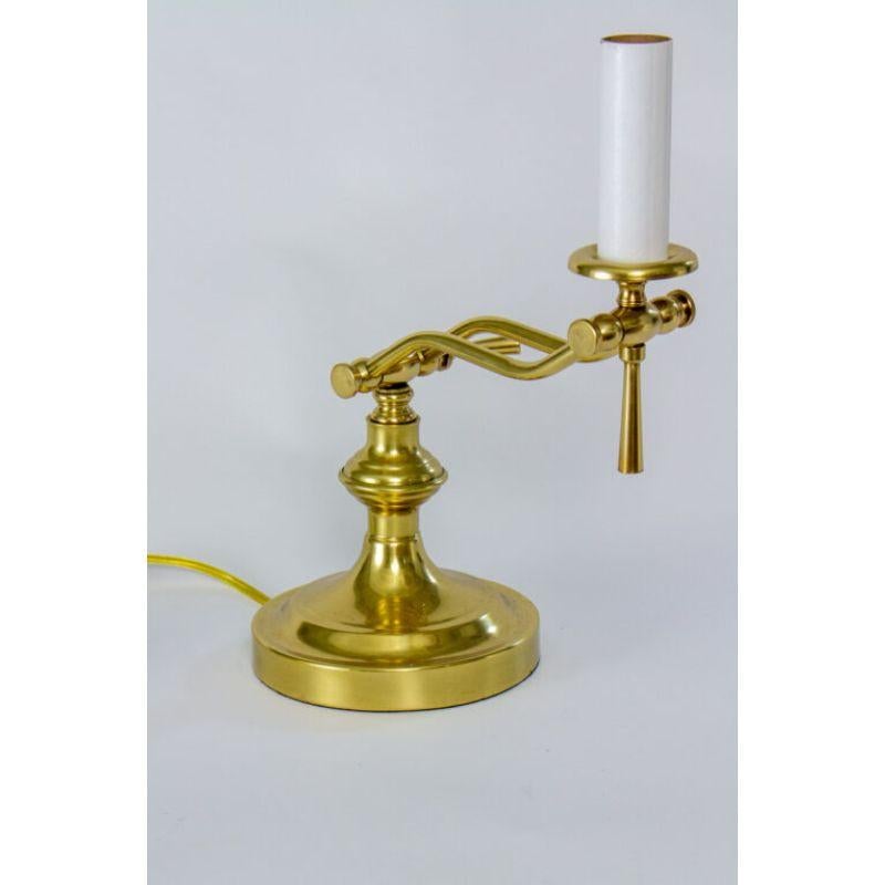 American Mid-20th Century Brass Piano Lamp For Sale