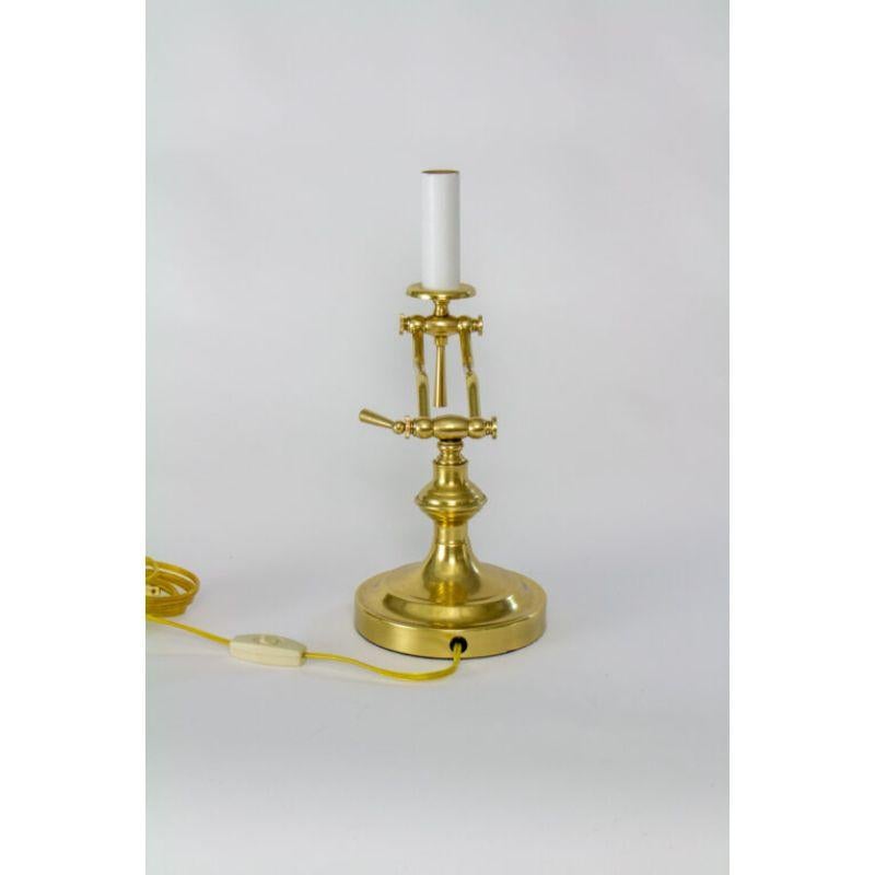 Mid-20th Century Brass Piano Lamp In Good Condition For Sale In Canton, MA