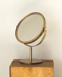 Mid-20th Century Brass Table Mirror by Hans Agne Jakobsson, Sweden