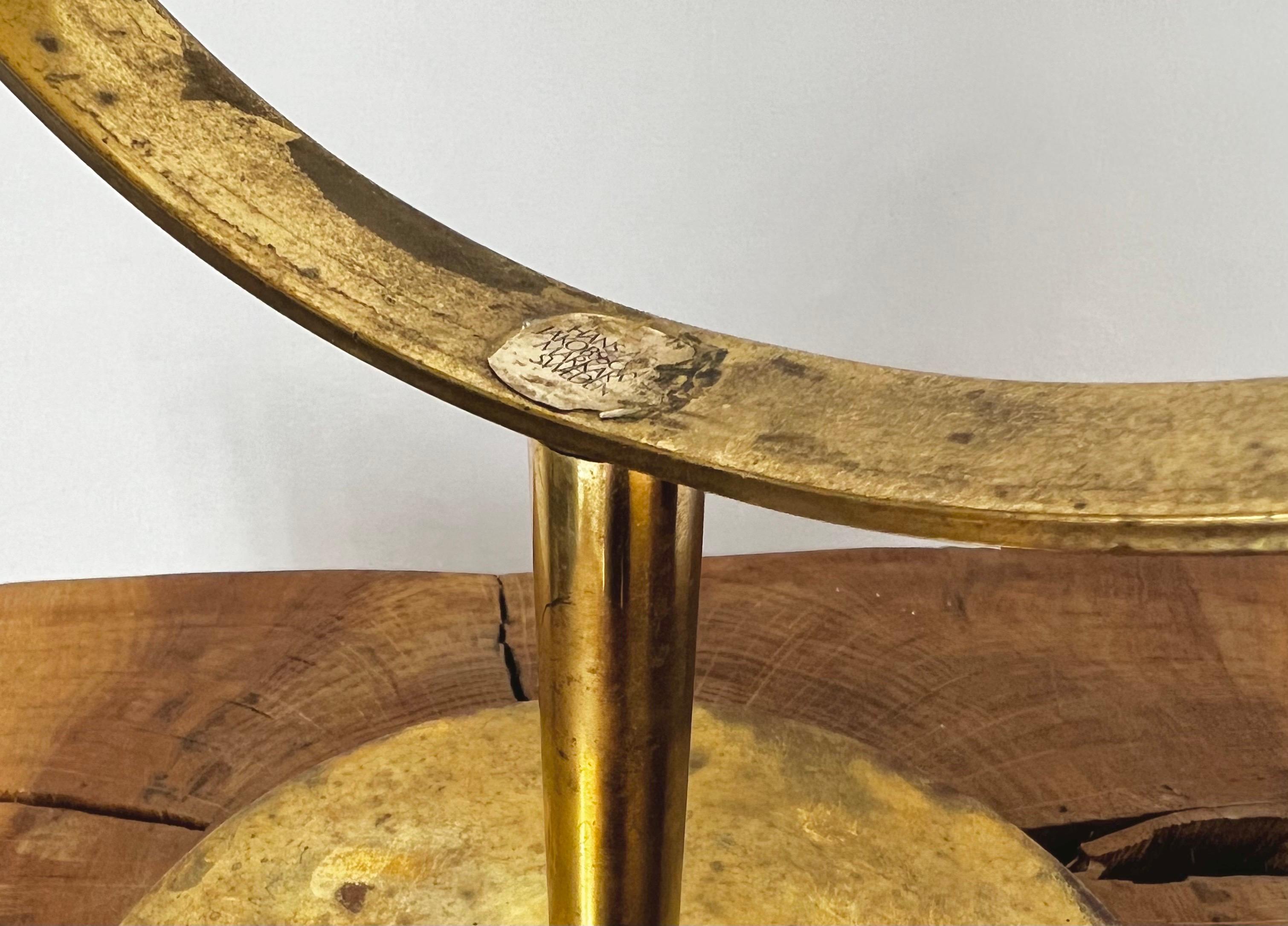Swedish Mid-20th Century Brass Table Mirror by Hans Agne Jakobsson, Sweden For Sale