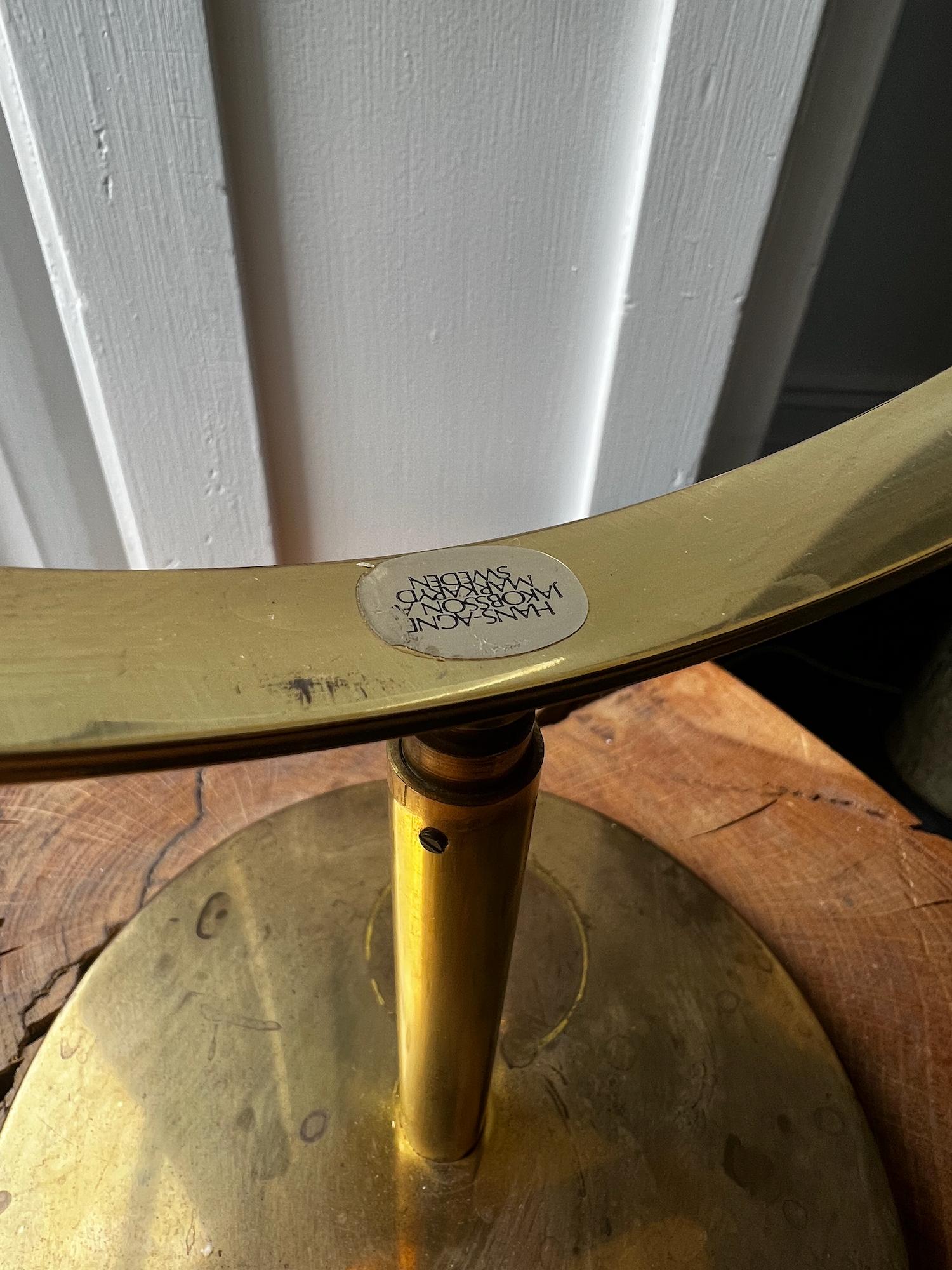 Swedish Mid-20th Century Brass Table Mirror by Hans Agne Jakobsson, Sweden