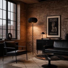 Mid 20th Century brass tripod floor lamp
