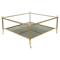 Mid-20th Century Brass Two Tiered Coffee Table