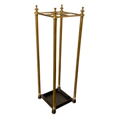 Mid-20th Century Brass Umbrella or Cane Stand