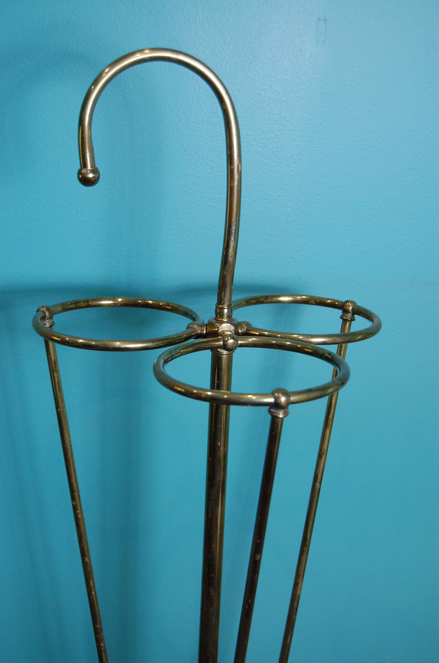 Mid-Century Modern Porte-parapluies en laiton du milieu du 20e siècle par Herco Art Manufacturing Company en vente