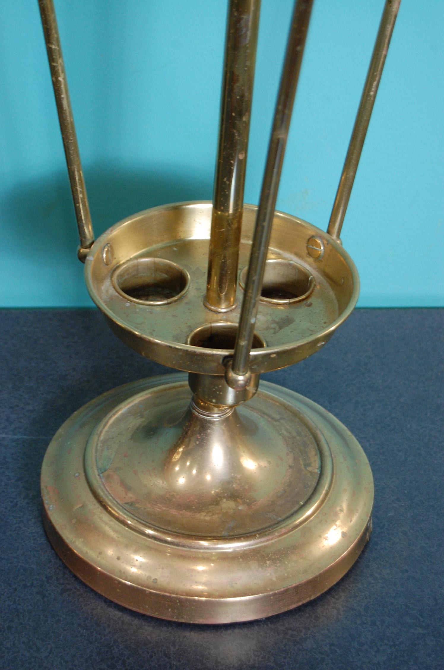 American Mid-20th Century Brass Umbrella Stand by Herco Art Manufacturing Company For Sale
