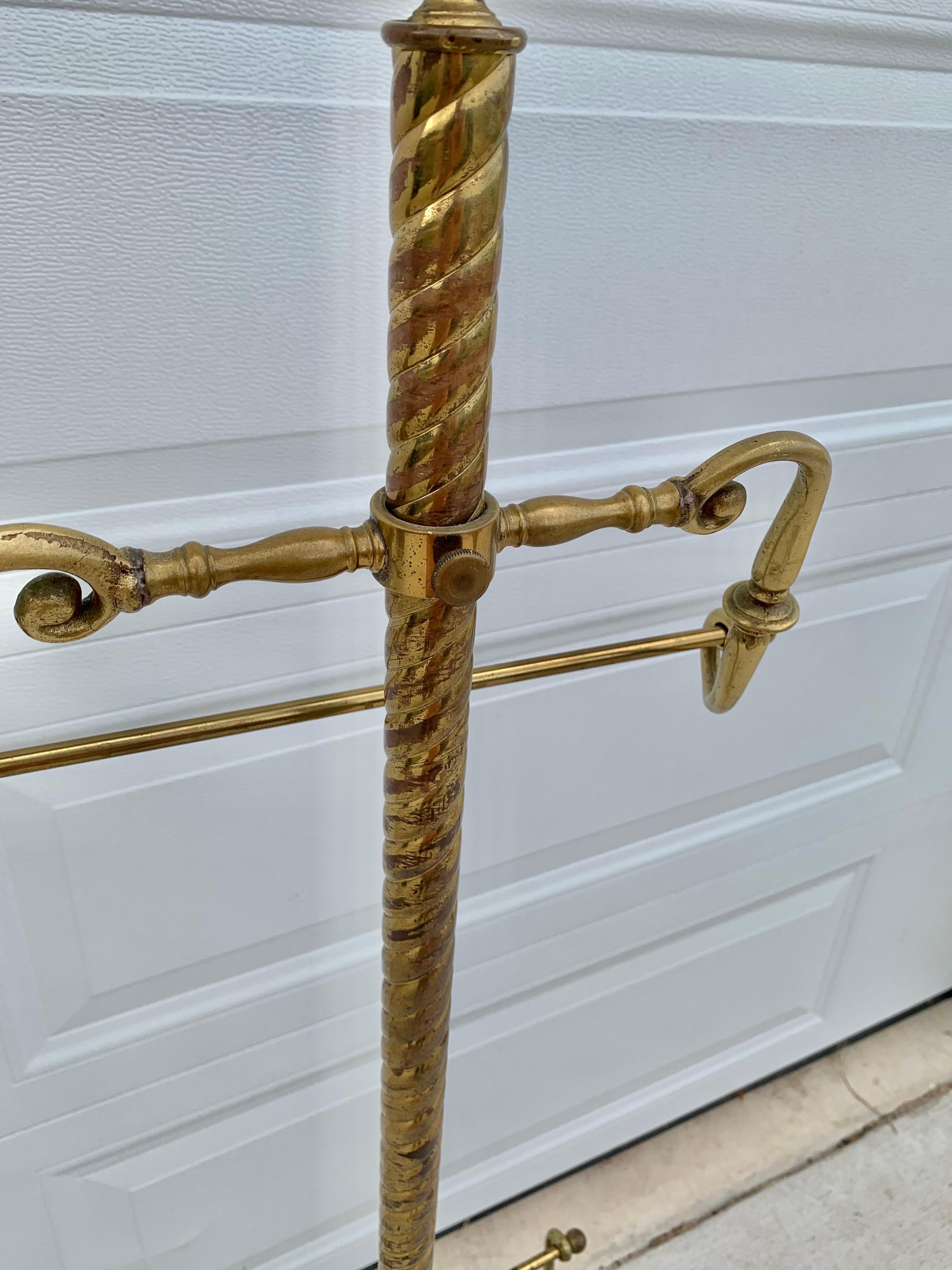 Mid 20th Century Brass Valet Stand 6