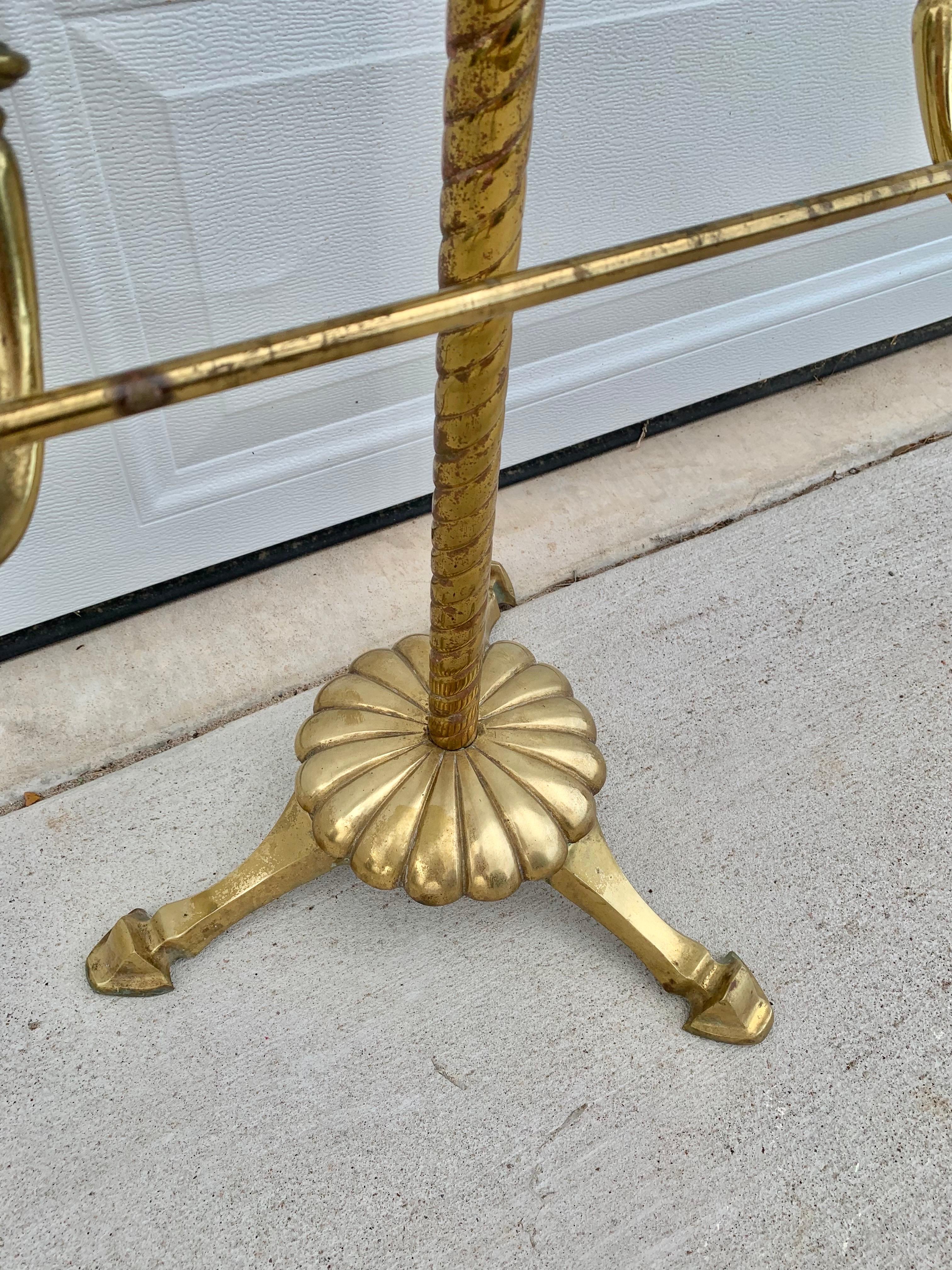 Mid 20th Century Brass Valet Stand 2