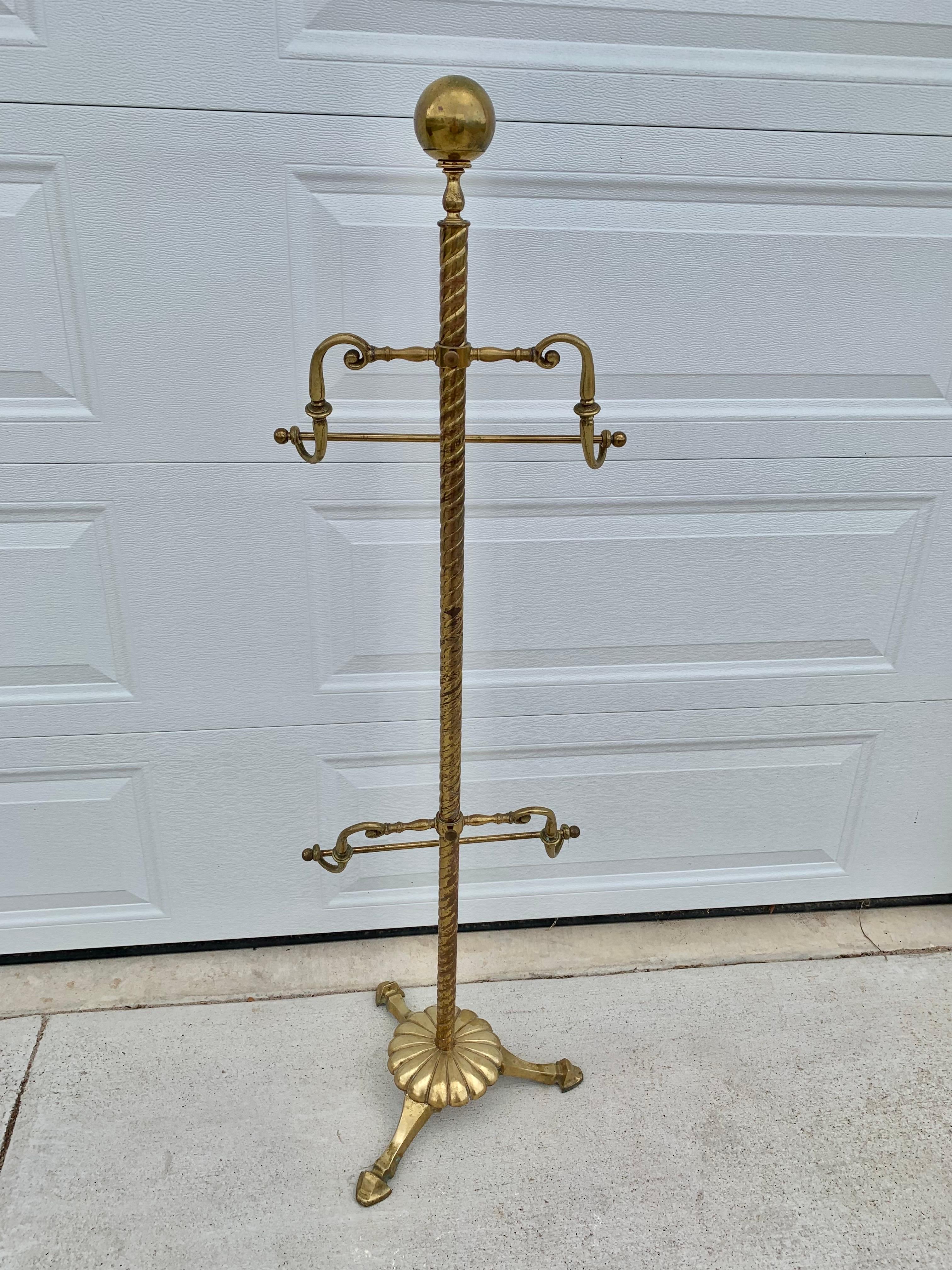 Mid 20th Century Brass Valet Stand 4