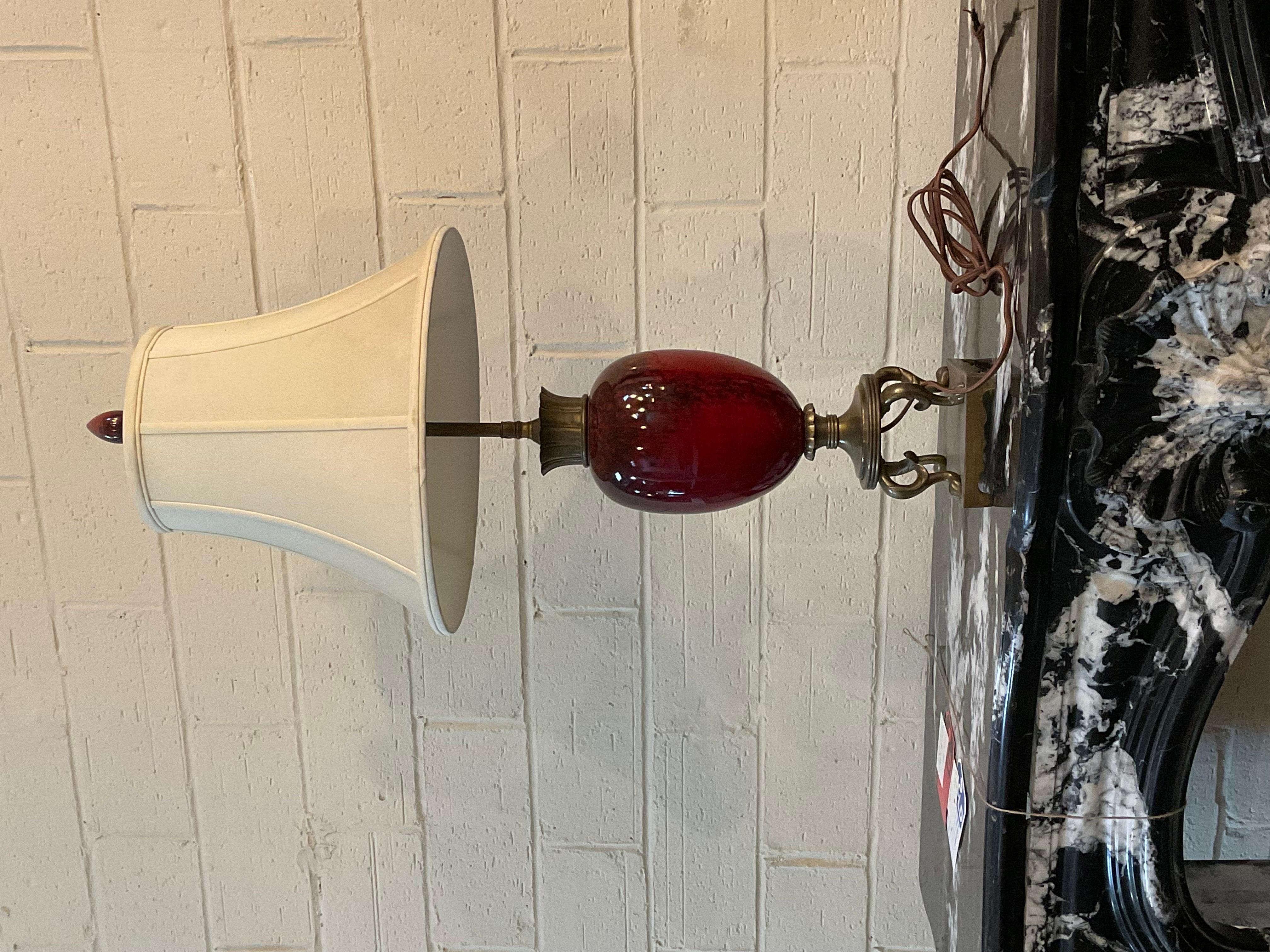 French Mid 20th Century Bronze and Alabaster Lamp For Sale