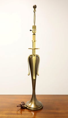 Mid 20th Century Art Deco Bronze with Brass "Drips" Table Lamp