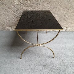 Mid-20th Century Bronze "Bamboo" Coffee Table by Maison Baguès