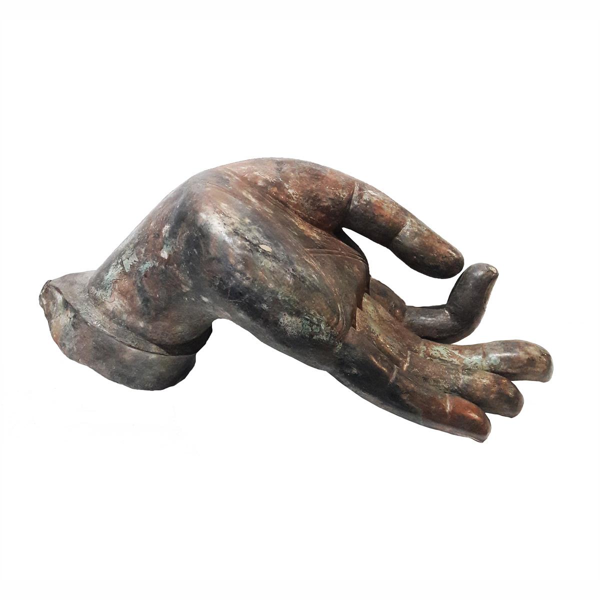 Mid-20th Century Bronze Buddha Hand 4