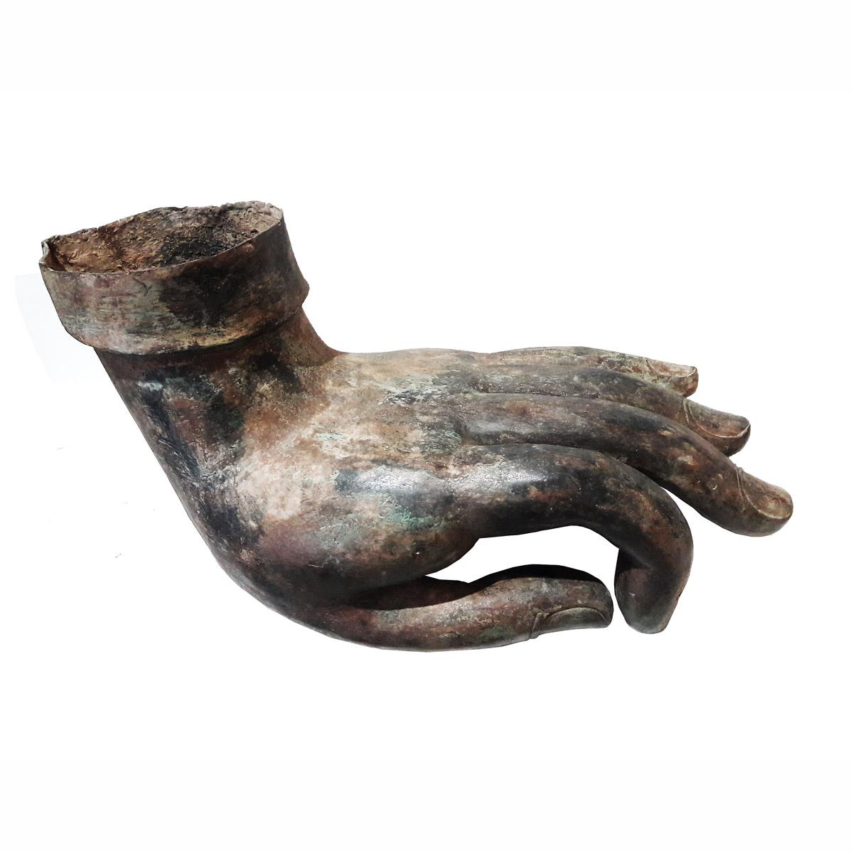 Mid-20th Century Bronze Buddha Hand 1