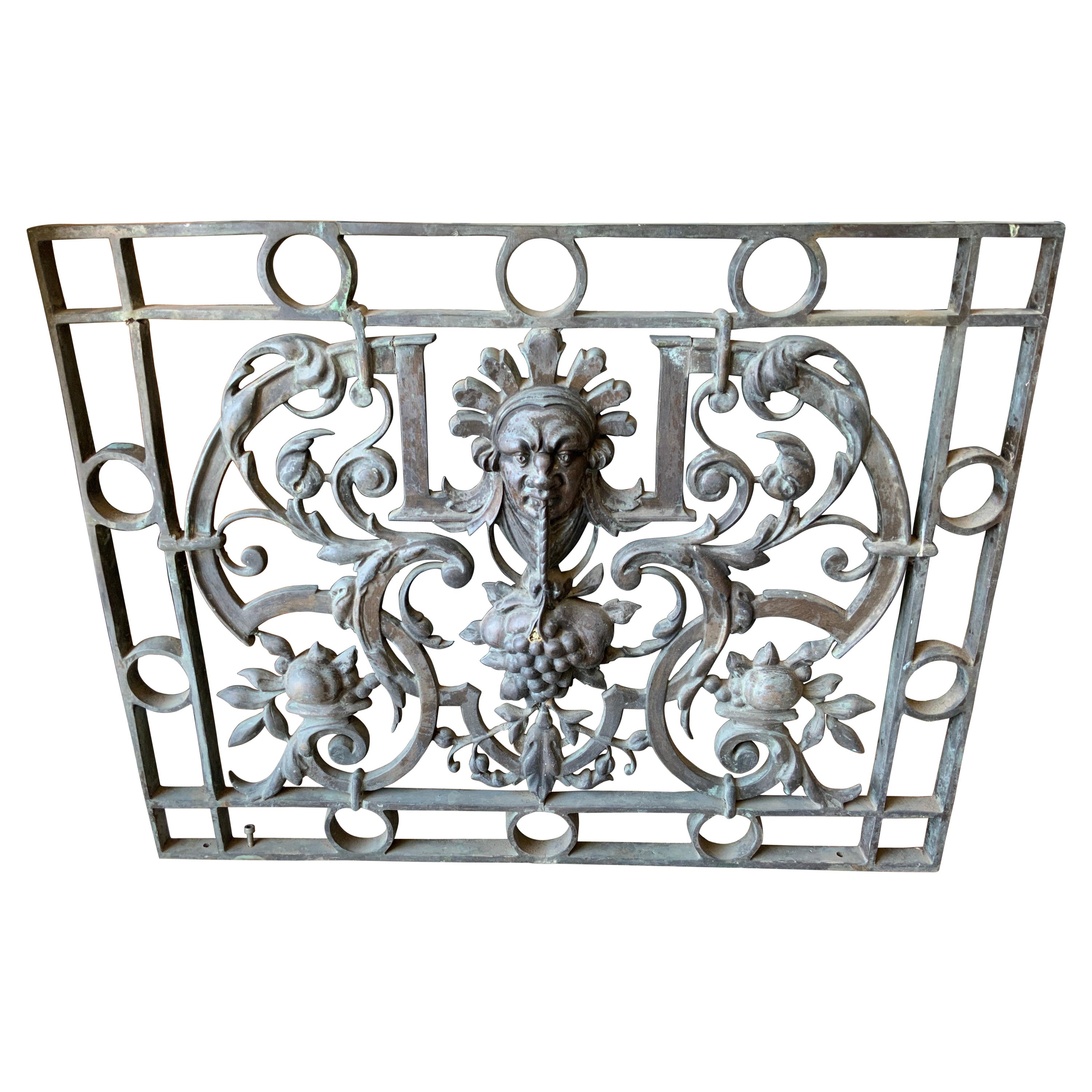 Mid-20th Century Bronze Grid from France