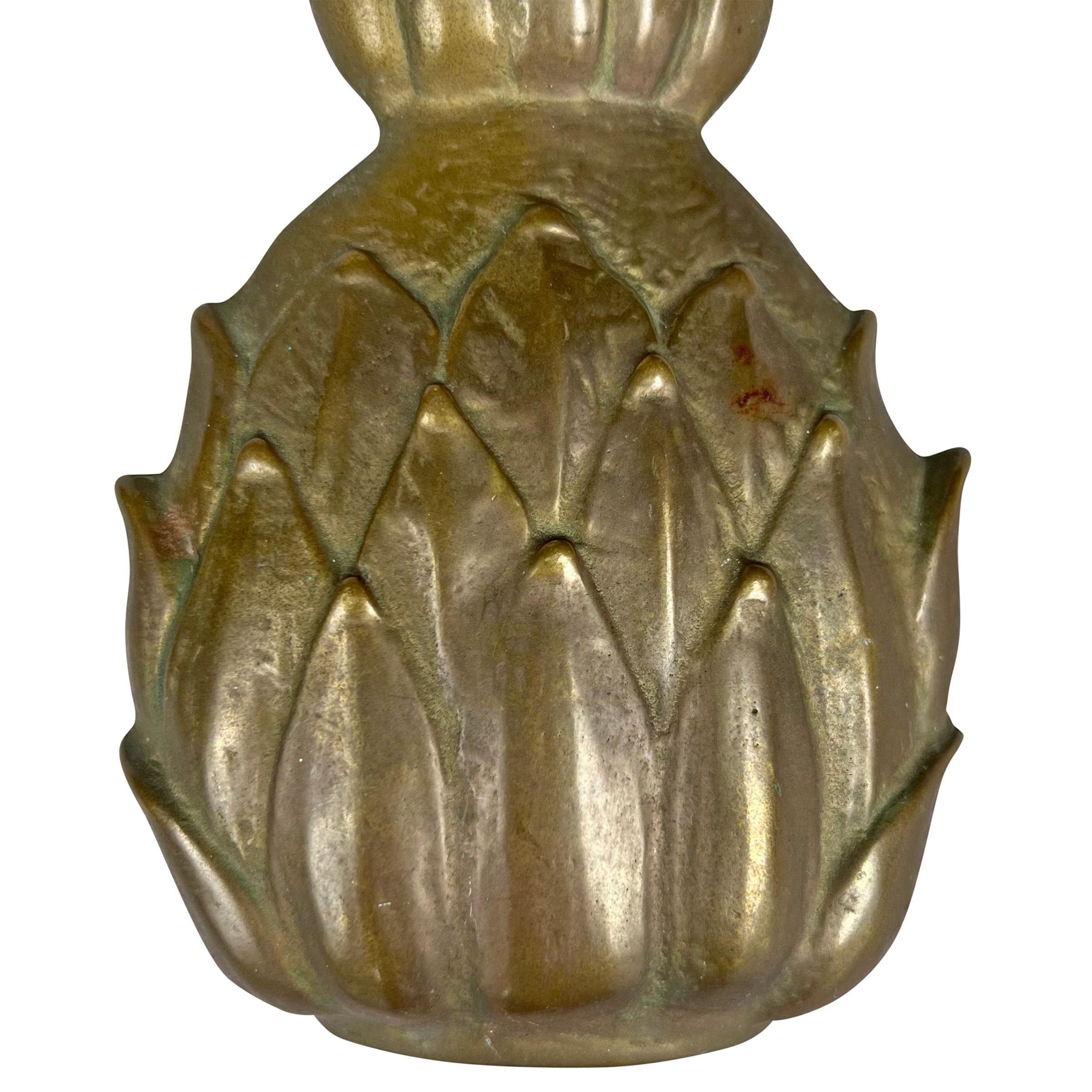 Moulage Ananas en bronze, milieu du 20e siècle, heurtoir de porte en vente