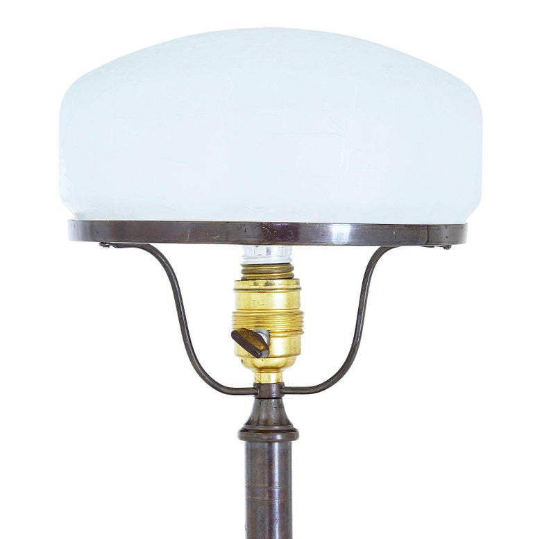 Mid 20th Century Bronze Table Lamp With Frosted Glass Shade For At 1stdibs Mid 20th Century Bronze Table Lamp With, Frosted Glass Table Lamp Shade Replacements