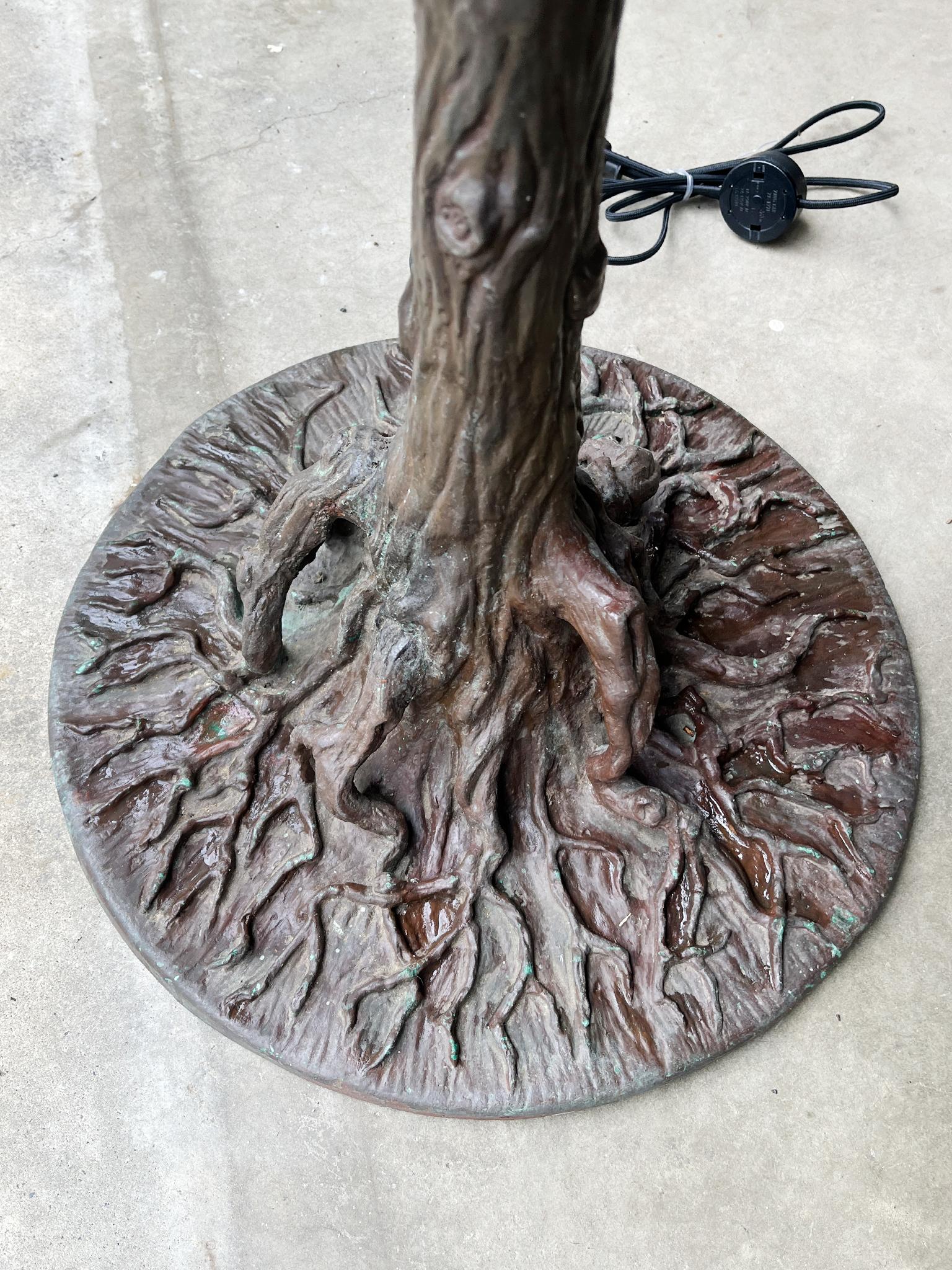 Mid-20th Century Bronze Tree Form Floor Lamp 4