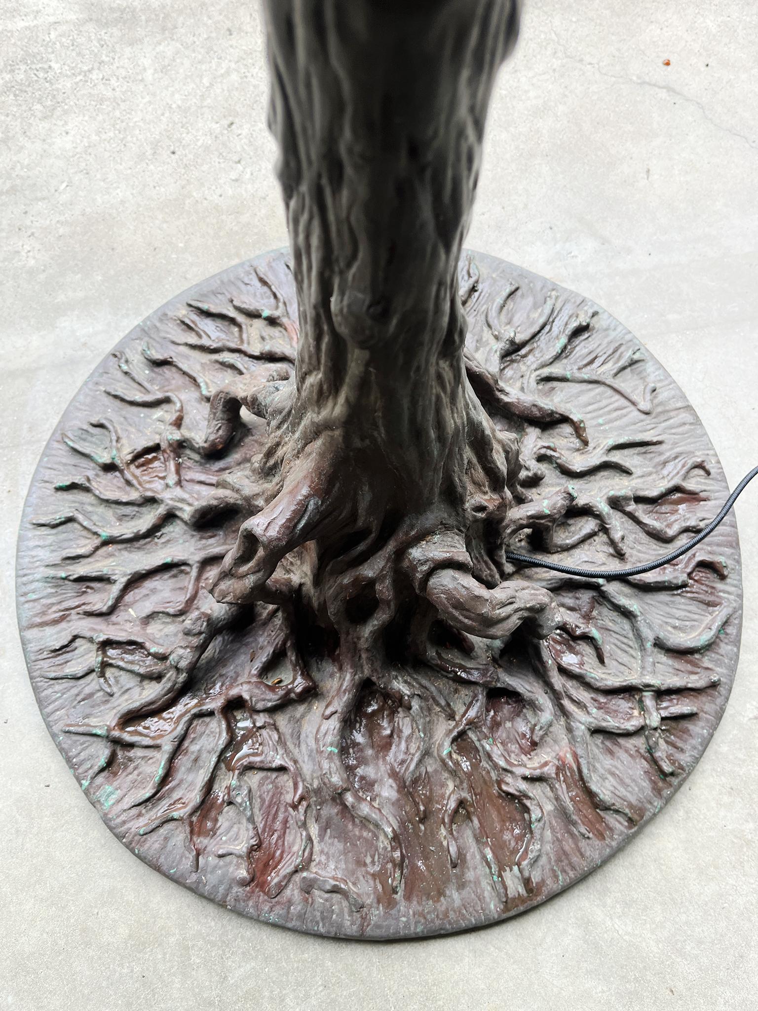 Mid-20th Century Bronze Tree Form Floor Lamp 5
