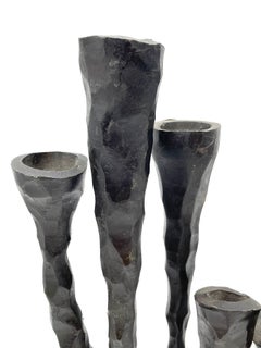 Lampada Hanukkah in ferro brutalista della metà del XX secolo di David Palombo