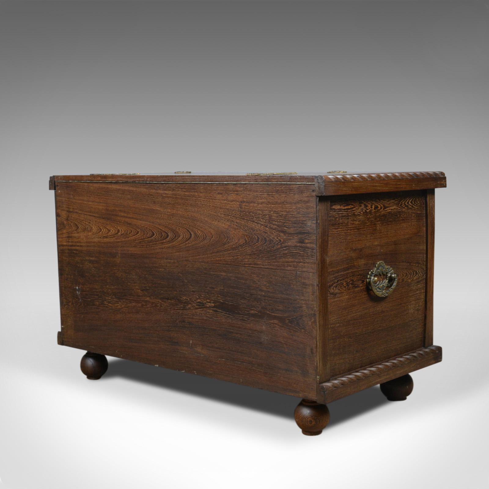 Teak Mid-20th Century Burmese Chest, Blanket Box, Wooden Trunk, circa 1940