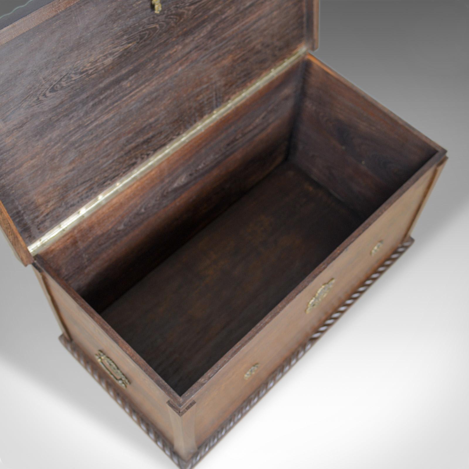 Mid-20th Century Burmese Chest, Blanket Box, Wooden Trunk, circa 1940 2