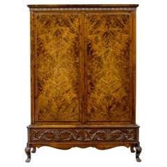 Mid 20th century burr birch cabinet by Bodafors